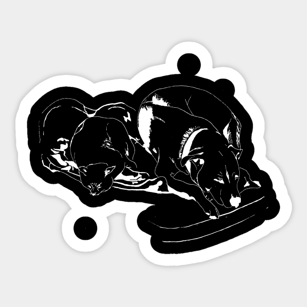 Mellow on the Pillow Sticker by ThePencilSharpener